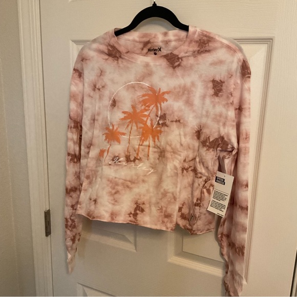 Hurley Taryn tie dye cropped tee size small - Picture 2 of 6